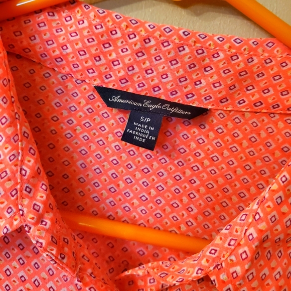 American Eagle Button Down Sheer Blouse - Picture 2 of 6